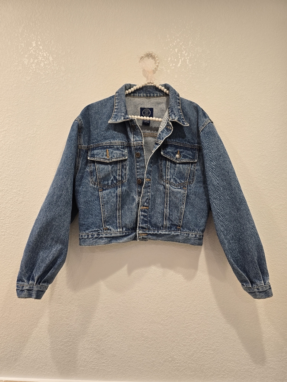 GAP Medium Wash Cropped Denim Jacket